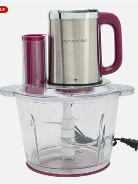 Curtis Stone 13-Cup Electric Chop Master Food Processor w/Blades—Mulberry NIB